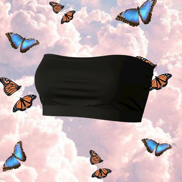 Forever 21 Black Bandeau Top - Picture 1 of 2